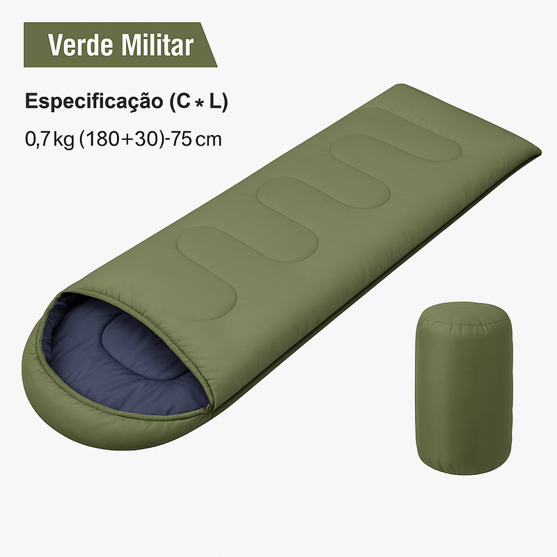 Saco de Dormir 4 Estações | Leve, Compacto e Confortável