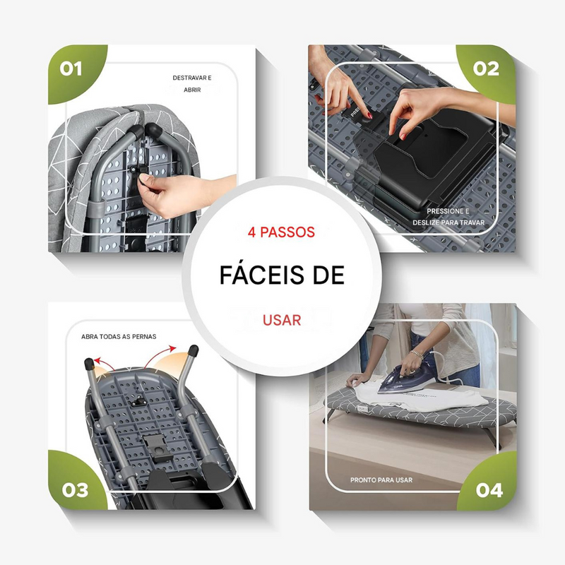 Tábua de Passar Dobrável e Compacta - COMPRE 1 LEVE 2