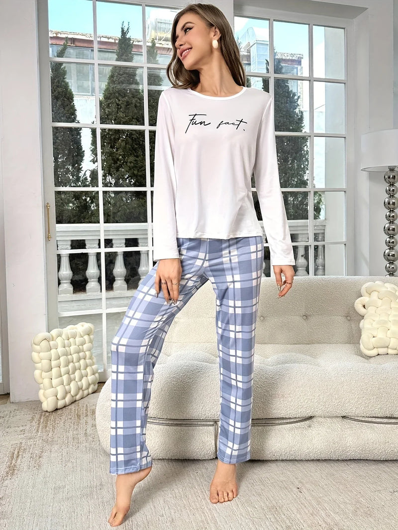 [Leve 2 Pague 1] Pijama Feminino Noite Serena (Toque quente e suave) + BRINDE: 1 Pantufa Nuvem Antiaderente