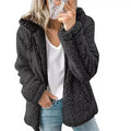 Women Open Front Hooded Cardigan Pocket Outwear