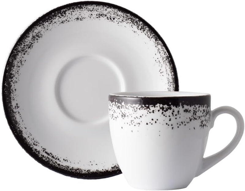 Aparelho de Jantar Decoração Névoa Preto 30 Peças