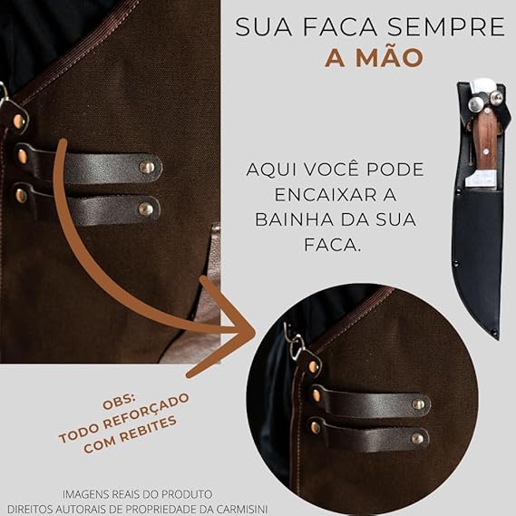 Avental Churrasqueiro – Avental para Churrasco em Lona e Couro