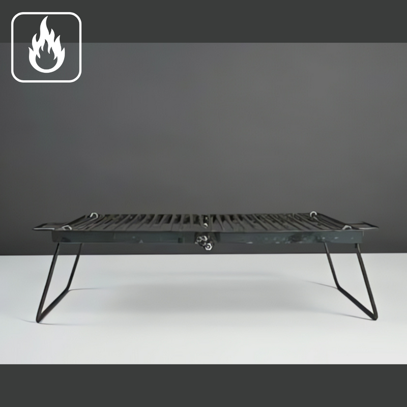 Grelha Dobrável Portátil de Aço Inox 304 - 60 x 40 cm