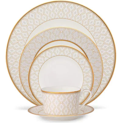 Aparelho de Jantar Porcelana Elegance Chanel 30 Peças