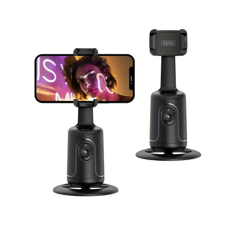 Tripé Compacto de Rastreamento Automático de Rosto 360° & Bastão de Selfie - Recarregável por USB
