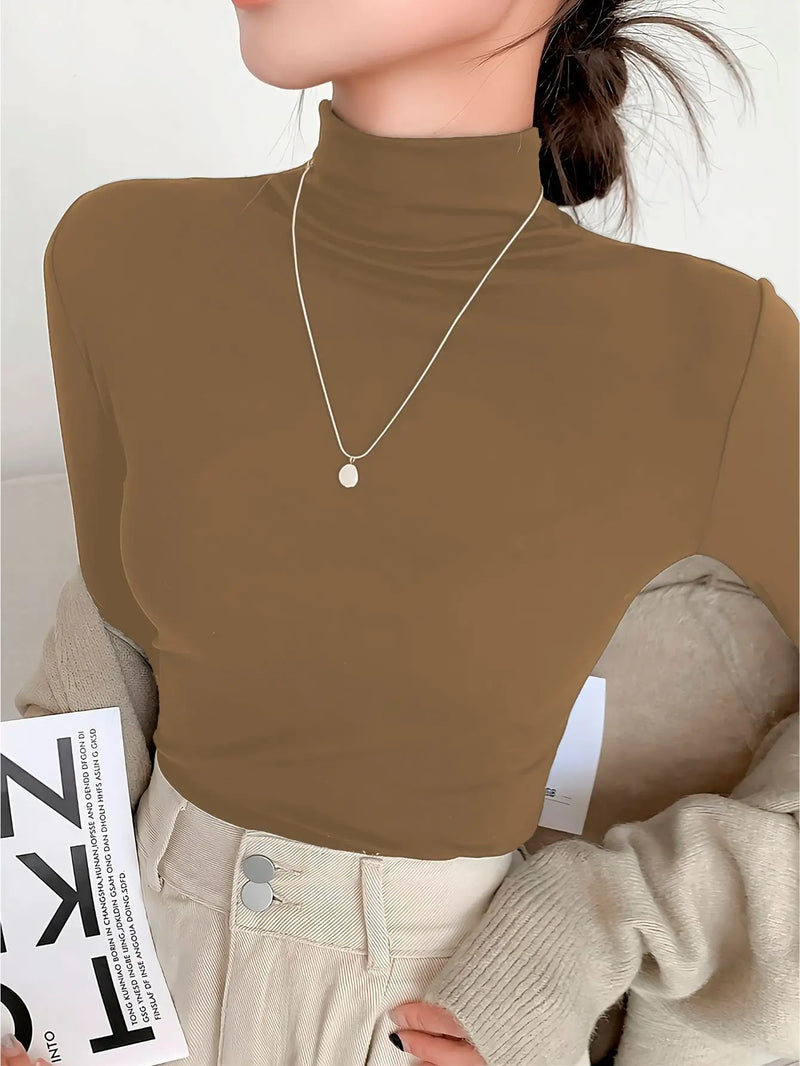 Blusa Feminina Vera Gola Alta - Algodão - Escritório