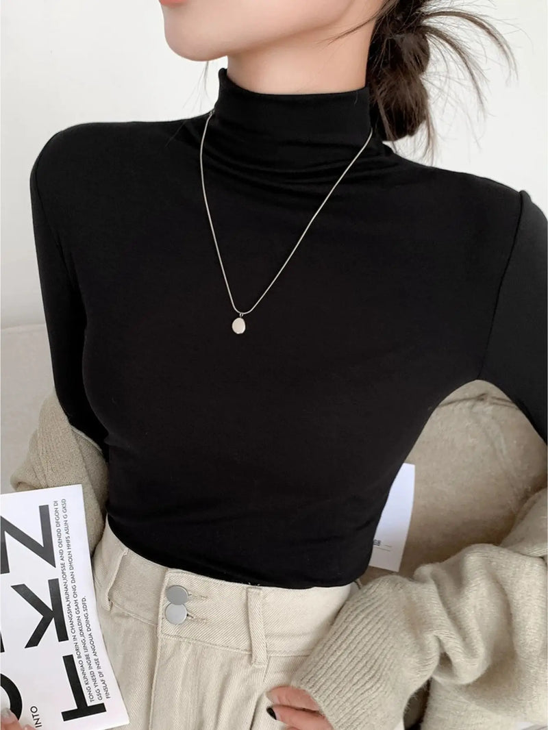Blusa Feminina Vera Gola Alta - Algodão - Escritório