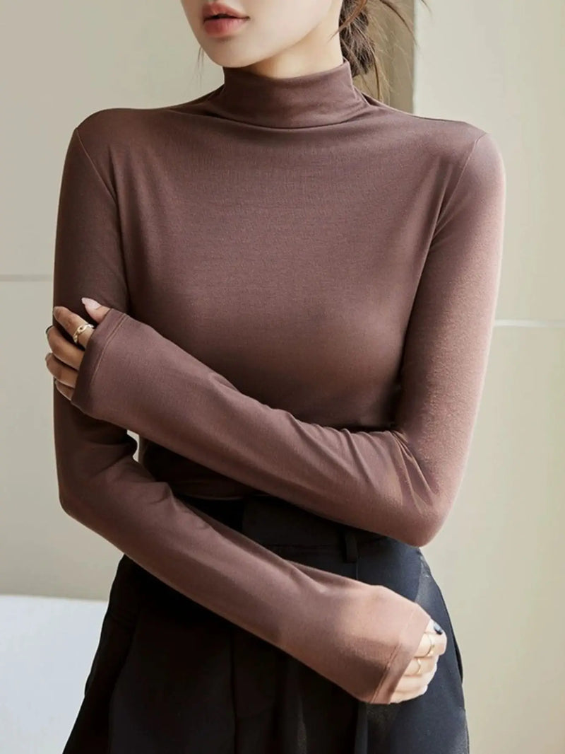 Blusa Feminina Vera Gola Alta - Algodão - Escritório