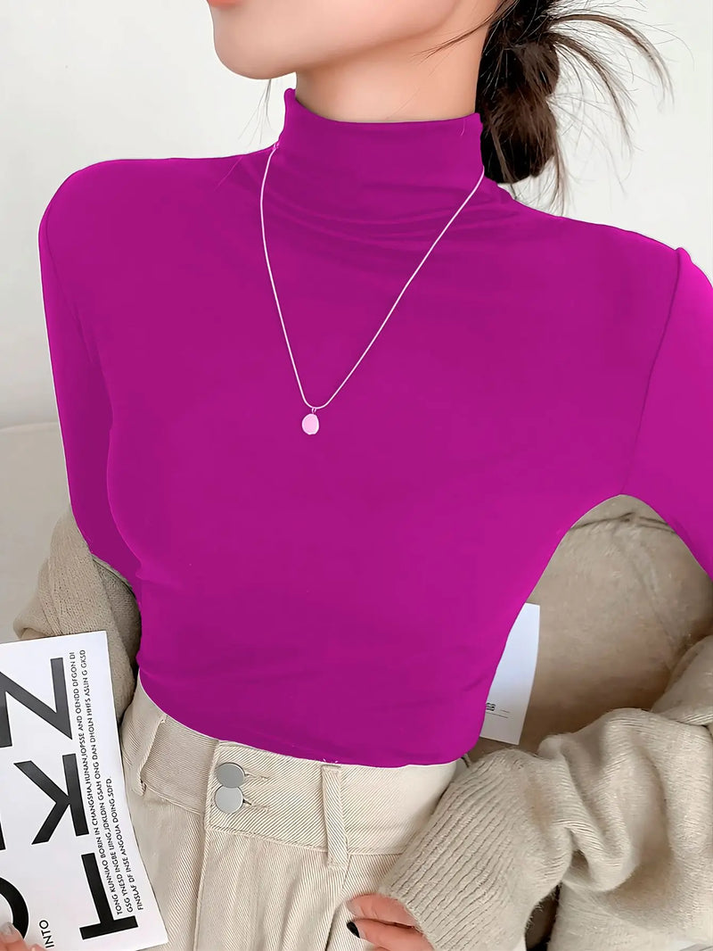 Blusa Feminina Vera Gola Alta - Algodão - Escritório