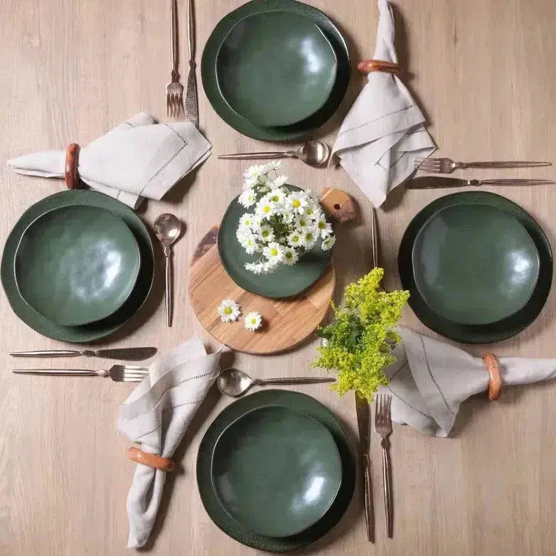 Aparelho de Jantar Stoneware Orgânico Arauco/Greenery 30 Peças