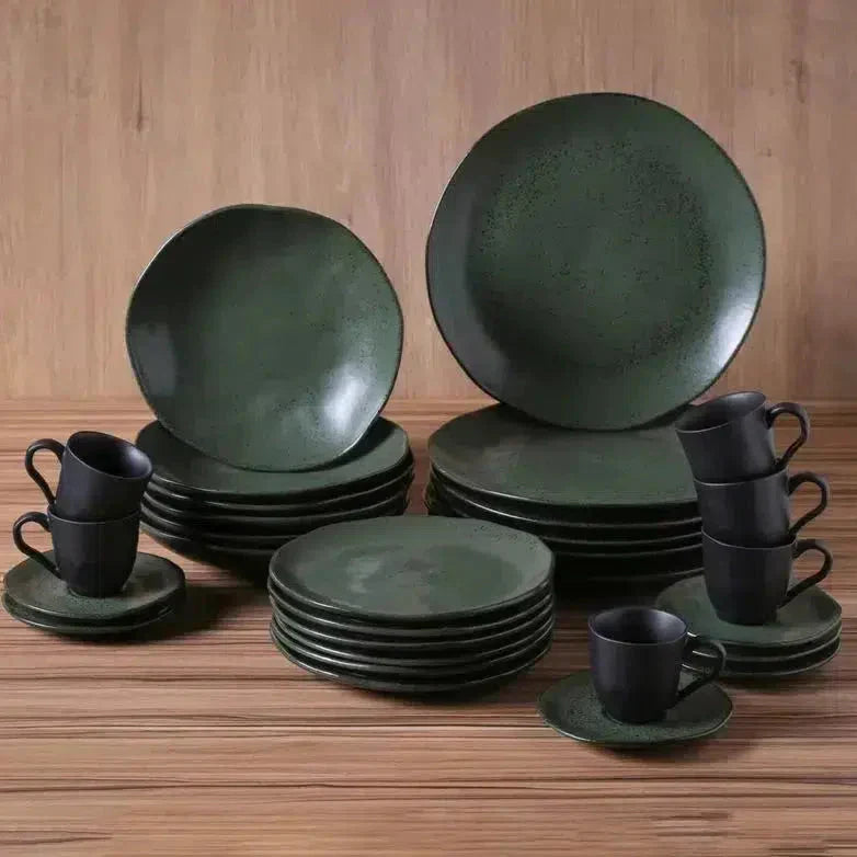 Aparelho de Jantar Stoneware Orgânico Arauco/Greenery 30 Peças