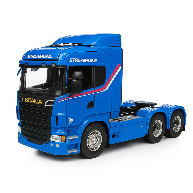 Miniatura Realista de Controle Remoto Caminhão Scania S540 6X4 + Carreta de Brinde