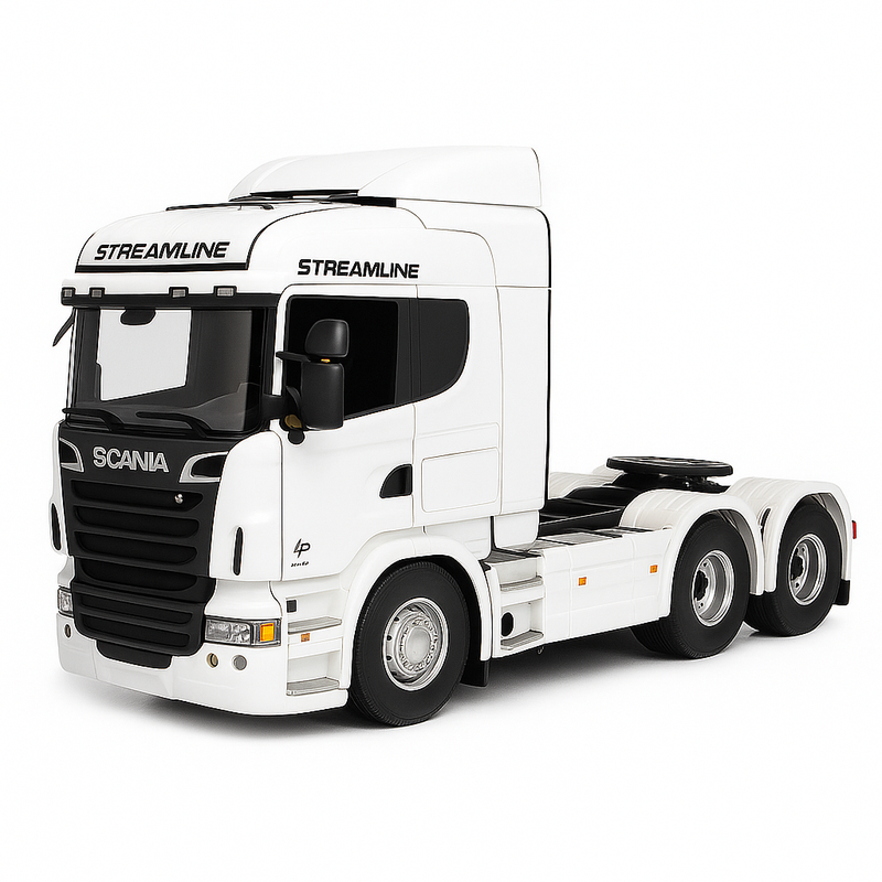 Miniatura Realista de Controle Remoto Caminhão Scania S540 6X4 + Carreta de Brinde