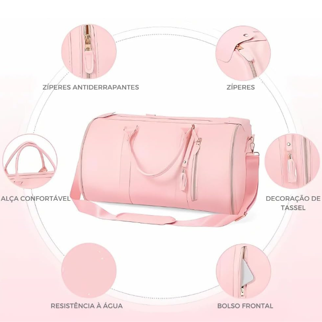 Bolsa Mala de Viagem Feminina Olisy Original 2 em 1