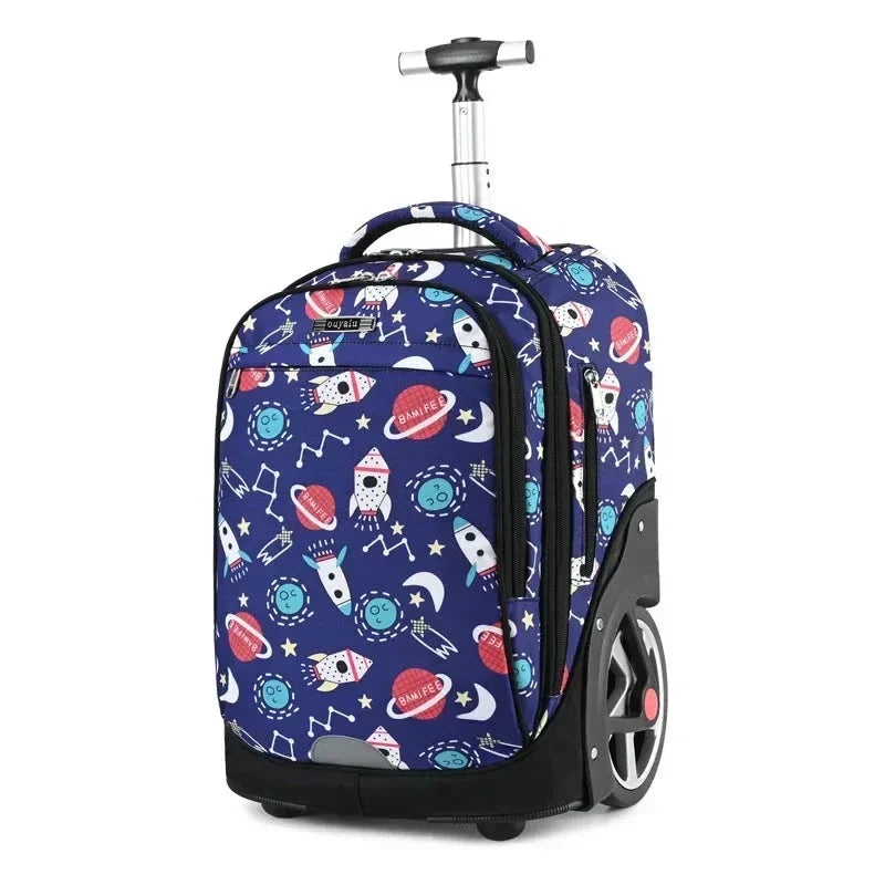 Mochila de Rodinha Grande Space - Escolar Grande Capacidade - Impermeável - LM22