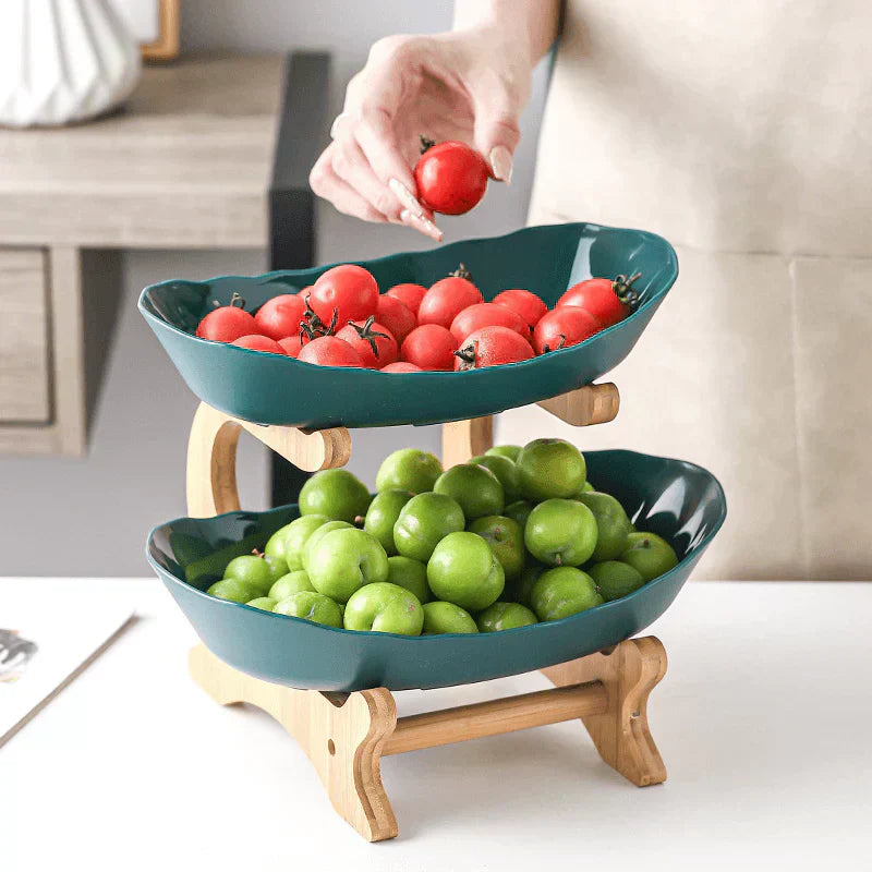 Fruteira de Mesa em Bambu - Exclusividade Organize Já