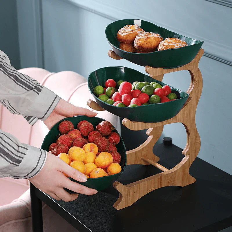 Fruteira de Mesa em Bambu - Exclusividade Organize Já