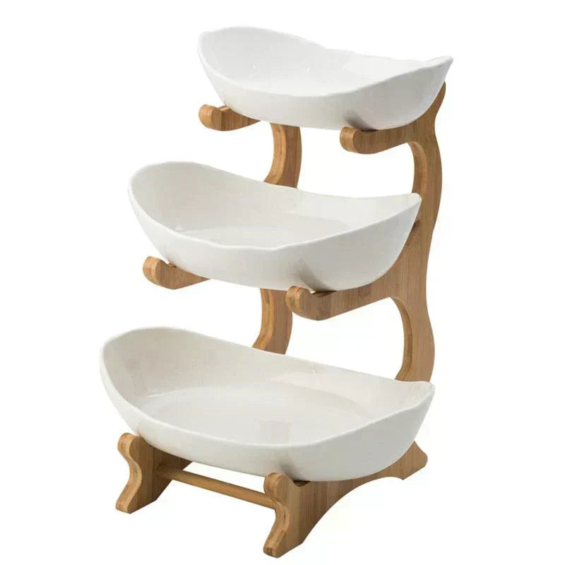 Fruteira de Mesa em Bambu - Exclusividade Organize Já