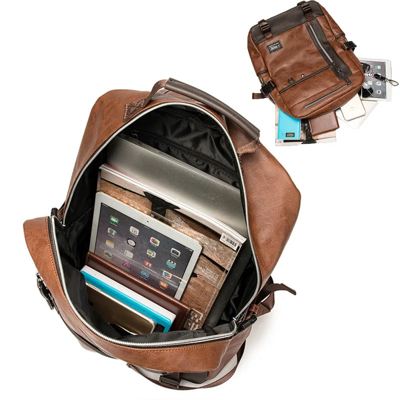 Mochila Executiva Masculina Chambers com Couro Legitimo