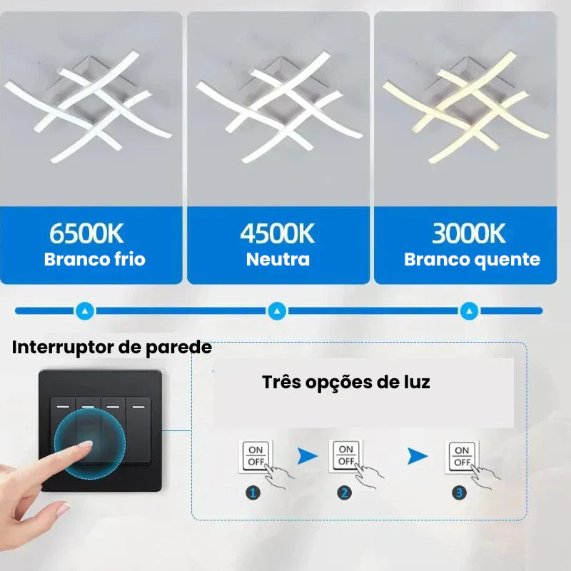 Luminária de Teto Para Sala Minimalista