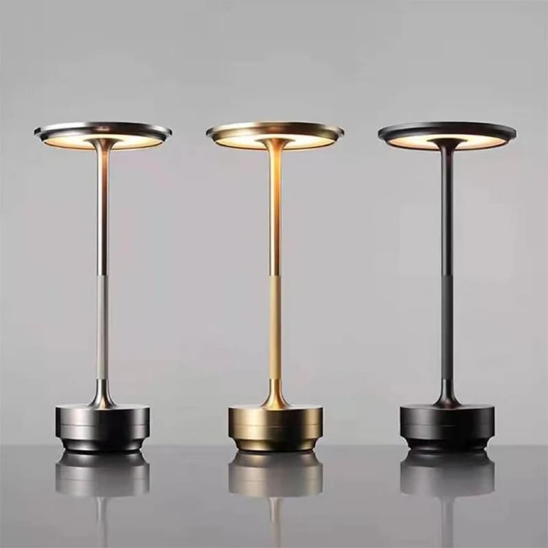 Luminária de Mesa LED Sem Fio Metal Recarregável