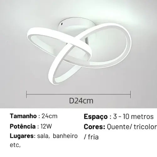 Luminária de Teto Minimalista Led Plafon Hold Premium - Trevo