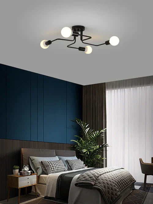 Lustre Teto Aracnos – Design Modular (4, 6 e 8 Bocais)