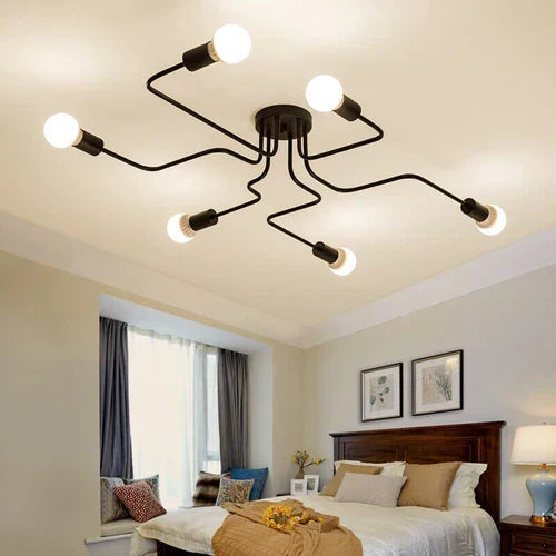 Lustre Teto Aracnos – Design Modular (4, 6 e 8 Bocais)