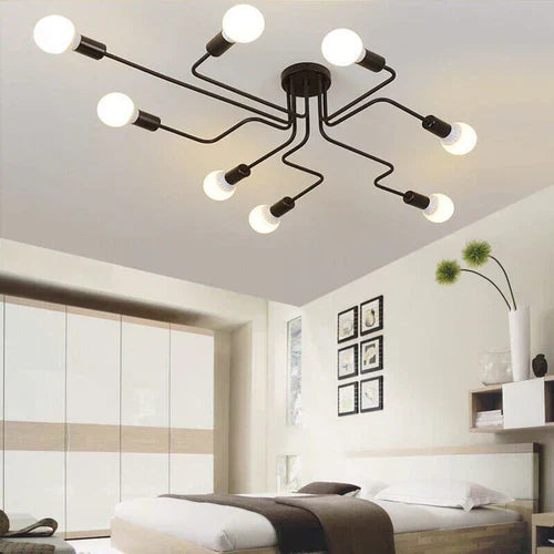 Lustre Teto Aracnos – Design Modular (4, 6 e 8 Bocais)