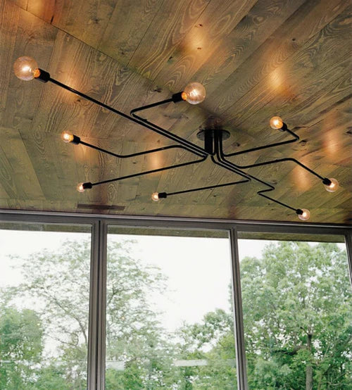 Lustre Teto Aracnos – Design Modular (4, 6 e 8 Bocais)