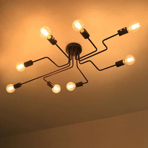 Lustre Teto Aracnos – Design Modular (4, 6 e 8 Bocais)
