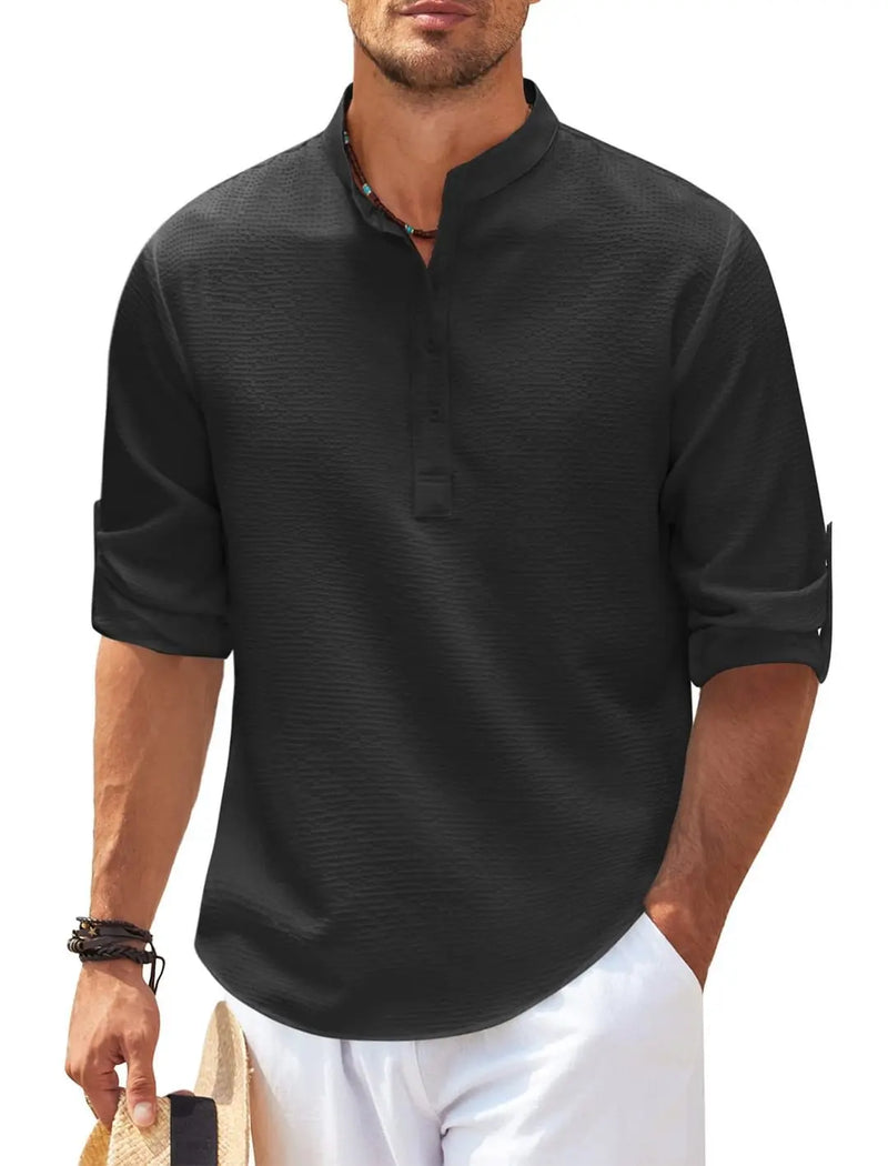 Camisa Masculina Vital Comprida Básica com Algodão