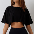 Blusa Feminina Morada Cropped de Treino - Respirável - Leve & Confortável
