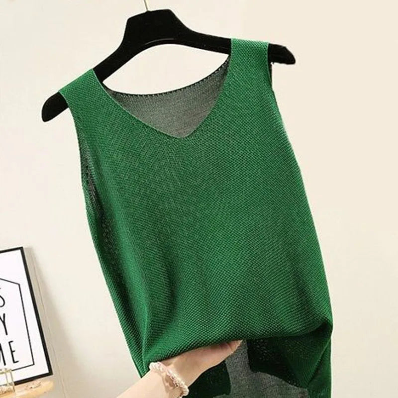 Blusa Feminina de Algodão Sem Mangas - Verão Morada