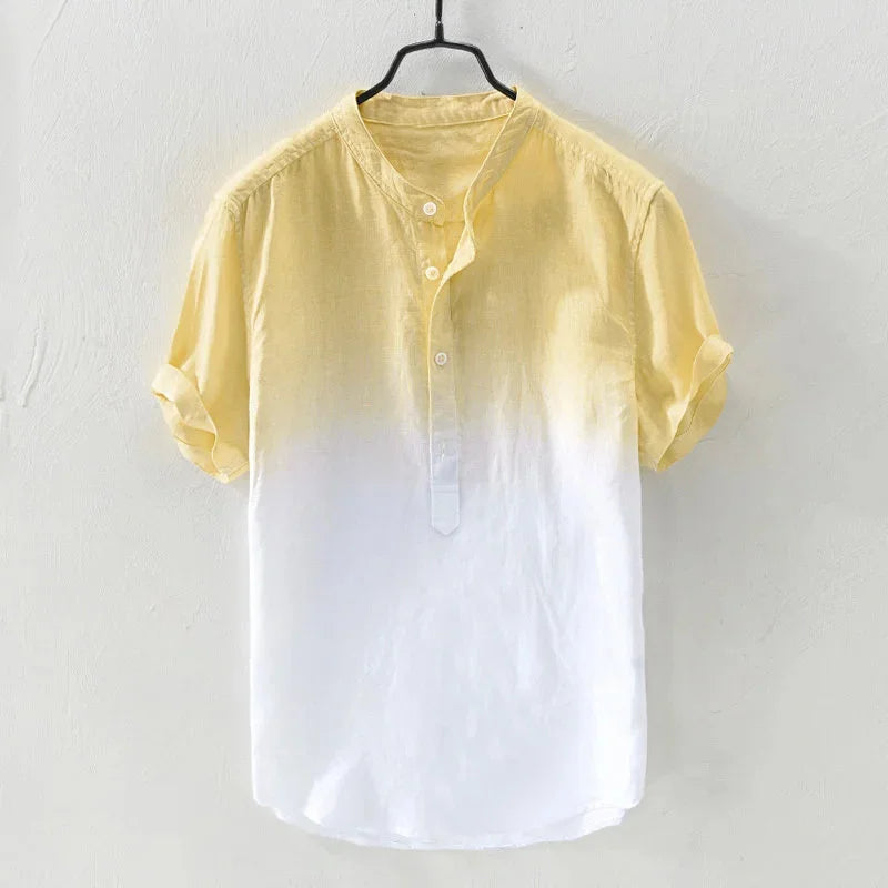 Camisa Masculina Casual Raramen Ocean Lapela