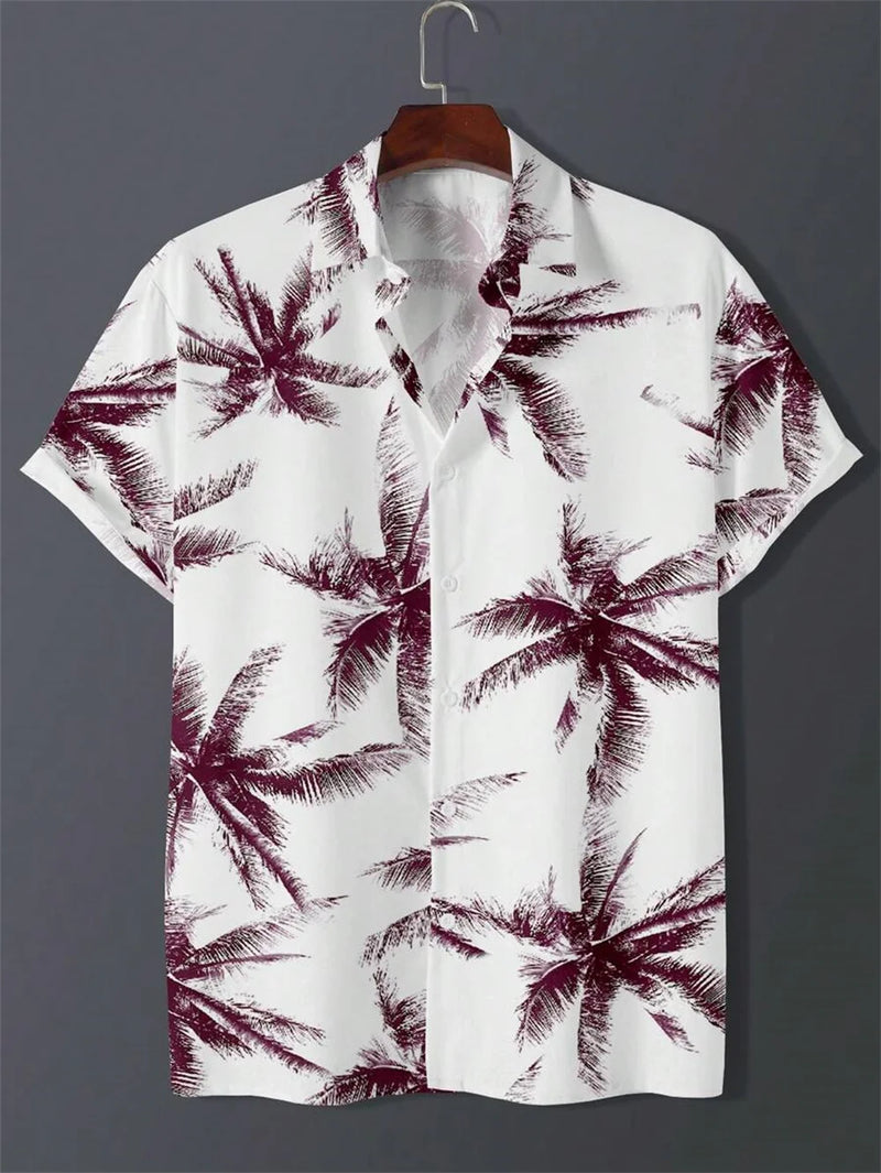 Camisa Masculina Rugal Curta Tropical Praiana