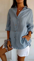 Blusa Feminina Neck Seda de Gelo Refrescante ao Calor - Escritório