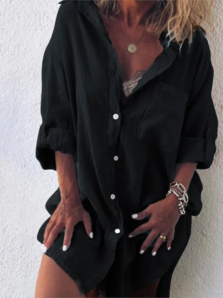 Blusa Feminina Cacau Despojada Cargo com Algodão
