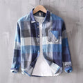 Camisa Masculina Básica Xadrez Lapela