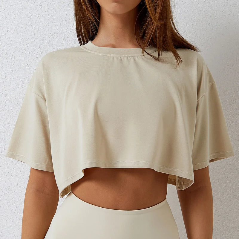Blusa Feminina Morada Cropped de Treino - Respirável - Leve & Confortável