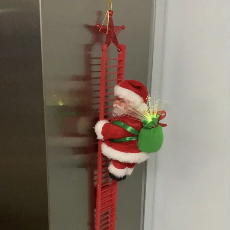 Acessório de Natal para Árvore de Natal Papai Noel Descendo pelas Escadas (PROMOÇÃO 2025)