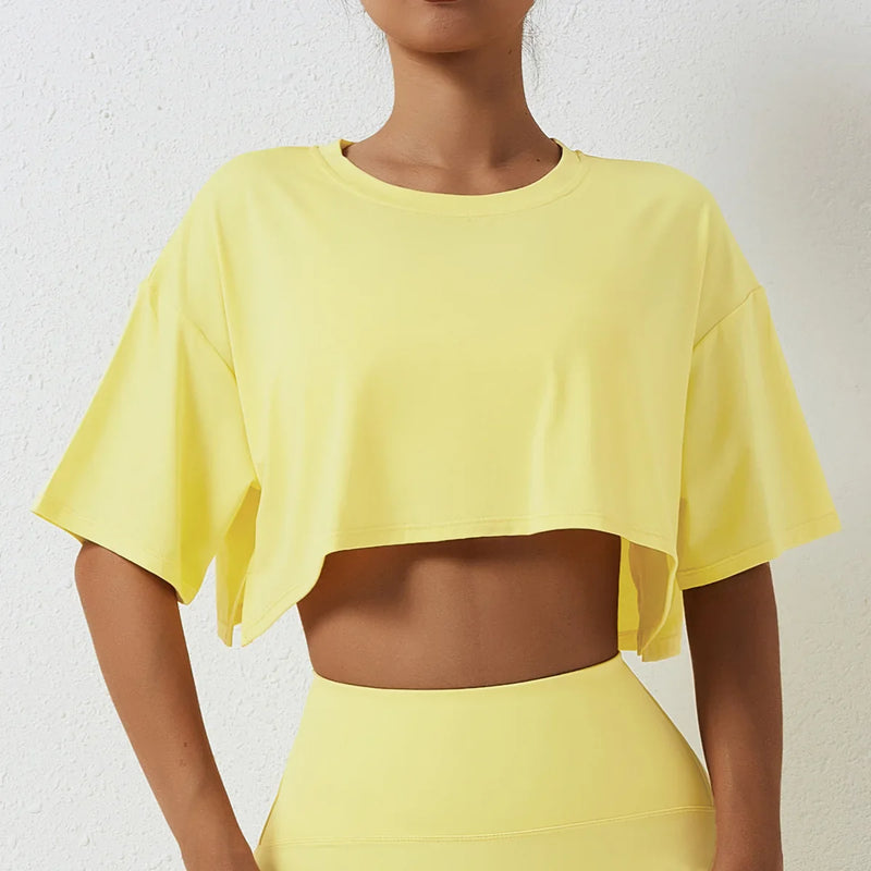 Blusa Feminina Morada Cropped de Treino - Respirável - Leve & Confortável