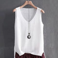 Blusa Feminina de Algodão Sem Mangas - Verão Morada