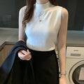 Blusa Feminina Luiza Business - Gola Alta - Algodão Coreano