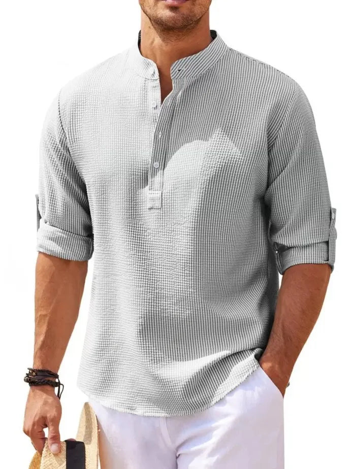Camisa Masculina Vital Comprida Básica com Algodão