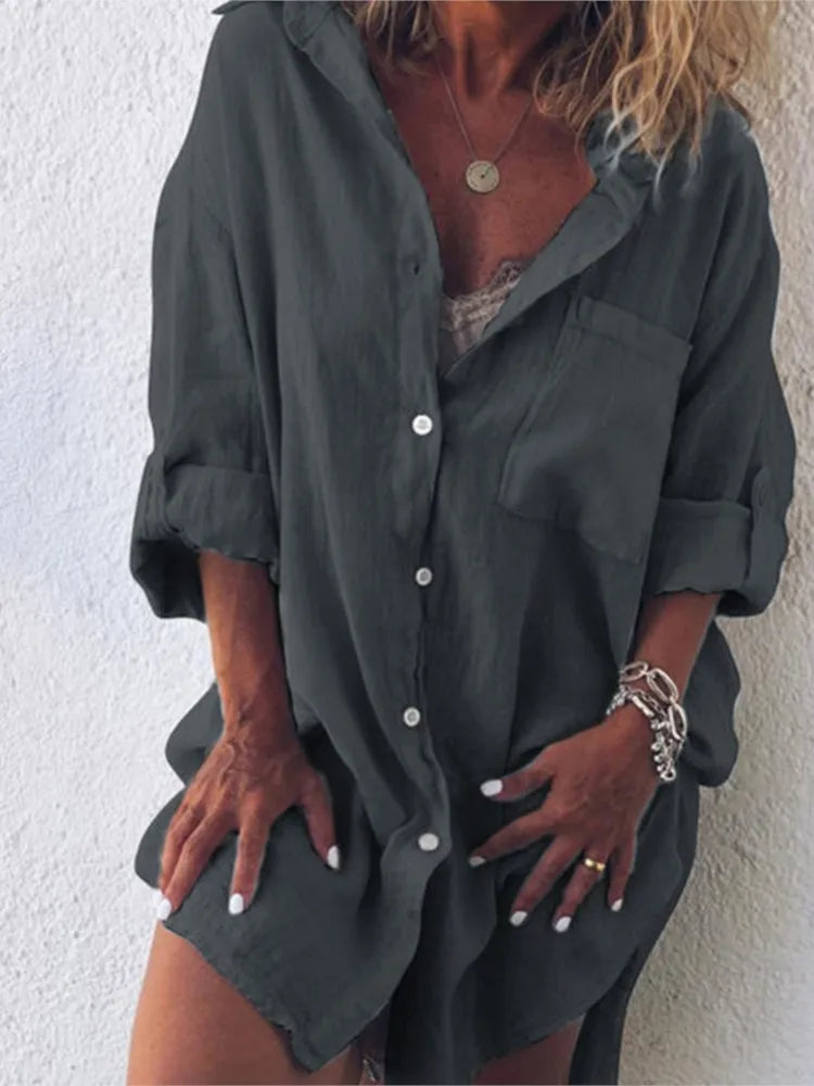 Blusa Feminina Cacau Despojada Cargo com Algodão