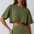 Blusa Feminina Morada Cropped de Treino - Respirável - Leve & Confortável