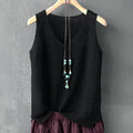 Blusa Feminina de Algodão Sem Mangas - Verão Morada
