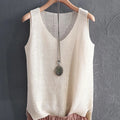 Blusa Feminina de Algodão Sem Mangas - Verão Morada