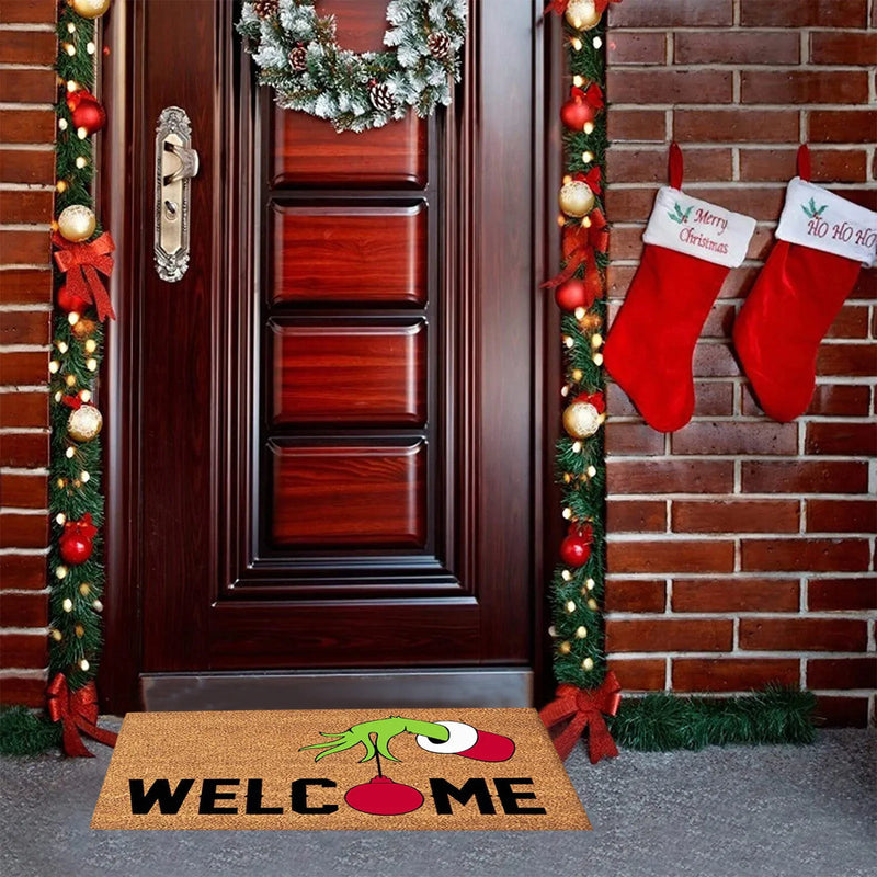 Tapete O Grinch Welcome Decoração de Natal
